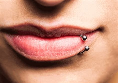 ball lip piercings